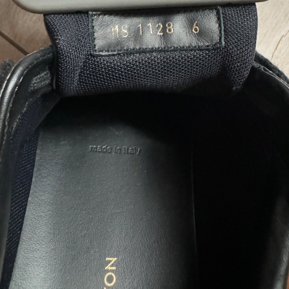 Louis Vuitton Mens Black Leather Low Luxembourg Trainers US 6 - Picture 7 of 8